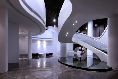 A sales and exhibition center in Tianjin, China #InteriorDesign by Davide Macullo Architects. http:/