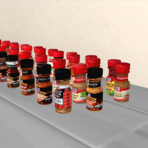 McCormick Seasonings - More SwatchesA @xxmoniquesimsxx recolor. The mesh (needed) is the McCormick S