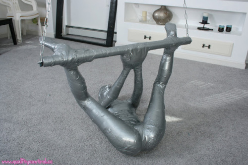 bondagerestraints: Here is a crazy Duct Tape mummification session from the creative Christina over 