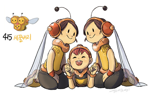 Pokemon Humanization415. Combee 416. Vespiquen tamtamdi.com