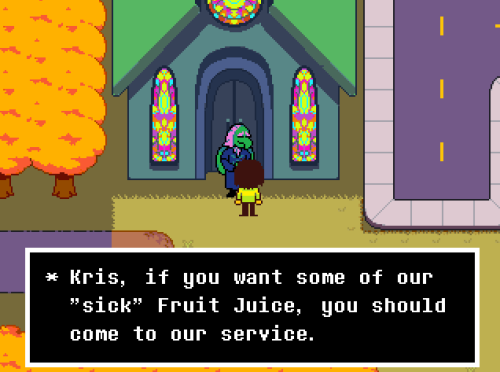 notgr: i literally cannot stop thinking about kris going up to this priest and being like “Hey can i get some of your sick Fruit Juice”