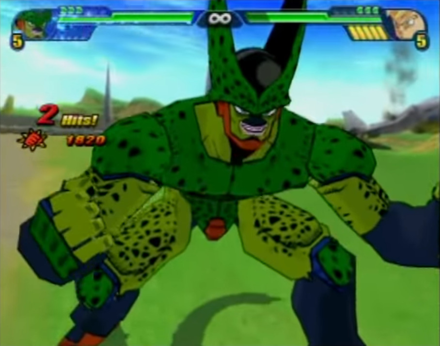 Dragon Ball Z Budokai Tenkaichi 3 Cell First Form vs Android 18 (com vs  com) Battle Gameplay 