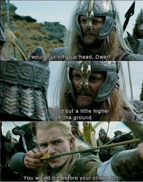 That still only counts as one!” #legolas #gimli #lordof, Gimli And  Legolas