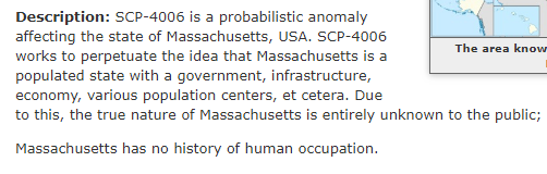 cheetahpeople: squaliformes:  randuin:  elbegoss:  Massachusetts is an SCP now and