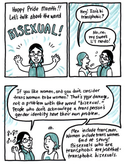 koricomics:   A little sketch comic about how bisexuality is totally cool and good and not bad. The format is   cliché!  I know.  But it makes it easy to talk about things I want to talk about.  Thanks for reading! (I shouldn’t have to say this,
