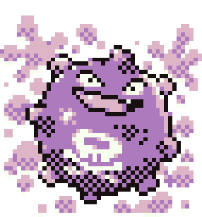 bogleech on Tumblr: Was the original Pokemon Green Koffing sprite supposed  to look like it was forming a pair of "hands" from its smog or is that...
