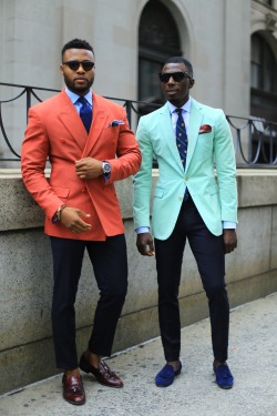 aagdolla:  2 dapper guys at New York Fashion Week sept, 2015 