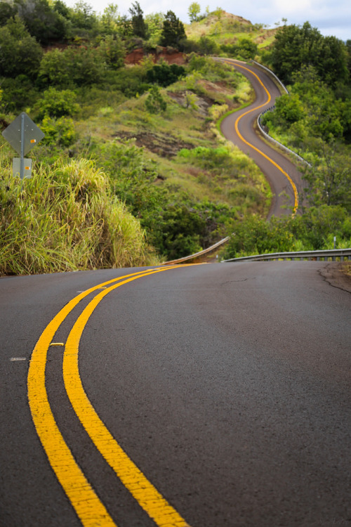 wanderthewood - Winding road - Waimea, Kauai, Hawaii by...