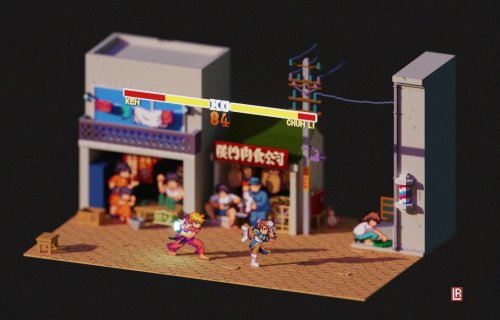 sakuu:  Lucas RgznskさんはTwitterを使っています 「Street Fighter Zero Turbo Plus α EX³ #voxelart #magicavoxel #ドット絵 https://t.co/8M6IKmi6QL」 / Twitter