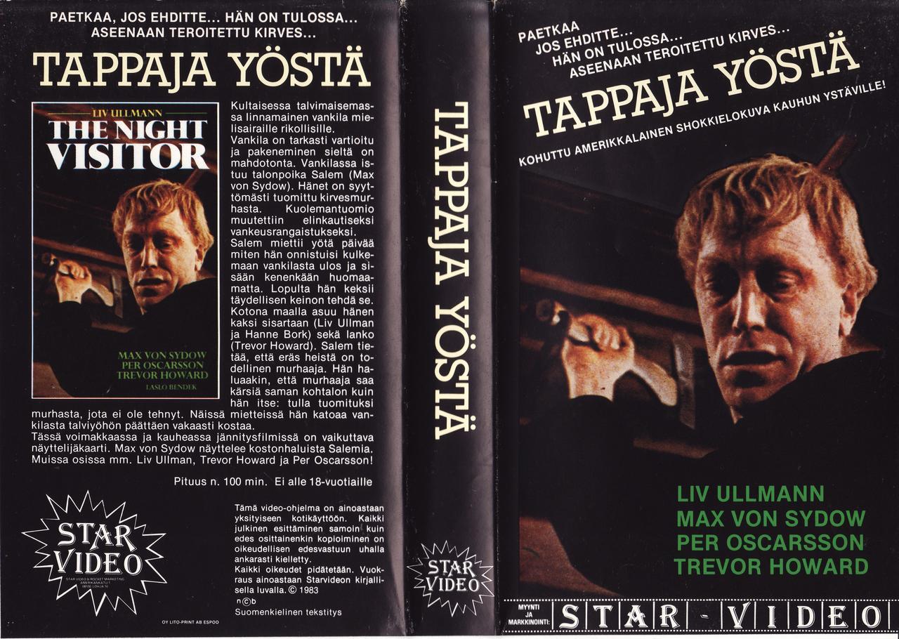 VHS FINLAND — Tappaja yöstä / The Night Visitor (1971) Star...
