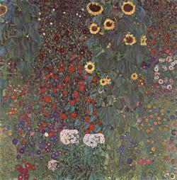 gustavklimt-art:    Country Garden with Sunflowers