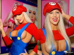 bigboobbasement:  Suddenly that Luigi costume