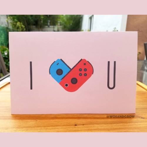 Happy February! Here’s one of three Switch themed Valentine’s Day cards for sale in my shop.