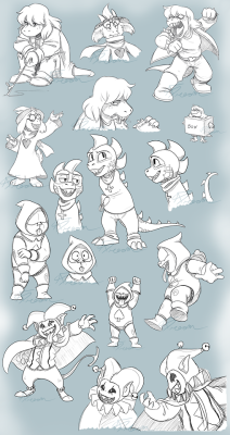 absolutedream-undertaleart: Just a Deltarune sketch dump. ^^ I  may colour some of them later.  We’ll see. 