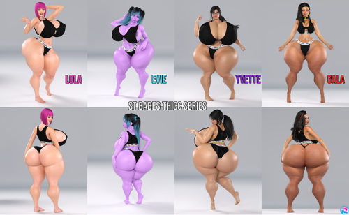 supertitoblog:   Okay guys this is the ST BABES-THICC collection. I will be doing a set of 8 babes per group. I will most likely do every character in these outfit. Thanks to @rivaliant for the outfit I present a subdivision of my Smol & Thicc brand