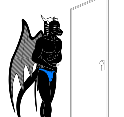 “C’mon Glaedr, let me in the toilet!”“No, Shruikan. It’s my turn to take a shower.”“At least give me my clothes, you pushed me out as I was getting dressed!”“I’m not opening this door, not till my bath is over.”“&hellip;I’ve