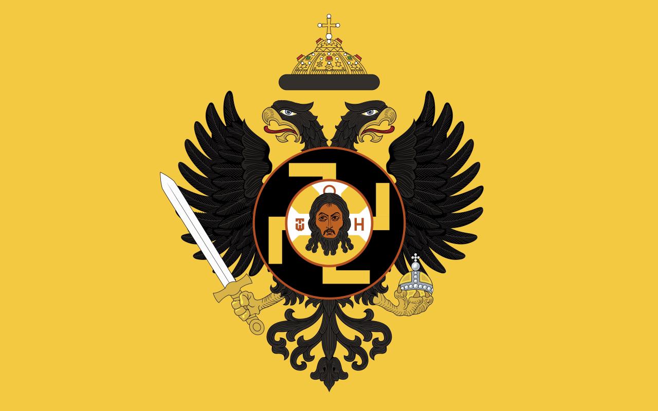 Flag of Russia with White Government's coat of arms : r/vexillology