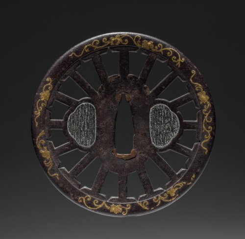 cma-japanese-art: Sword Guard, 1615, Cleveland Museum of Art: Japanese ArtSize: Diameter: 8 cm (3 1/