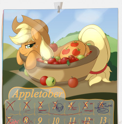 I&rsquo;ve heard this month is Applejack month, which sparked this idea. Enjoy! Click image for bigger resolution. SFW version on my deviantart.