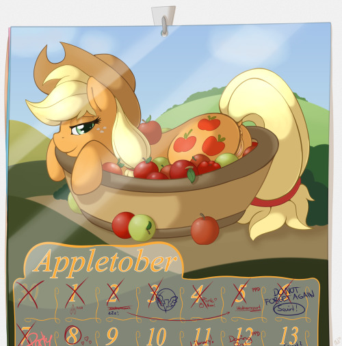 ratofponi:  I’ve heard this month is Applejack month, which sparked this idea. Enjoy! Click image for bigger resolution. SFW version on my deviantart.  <3