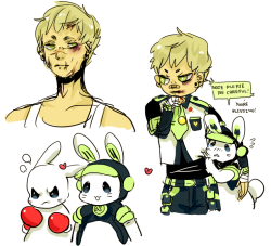 ribryhme:  au where the usagimodoki look the same in rhyme irl and noiz cares about them a lot 