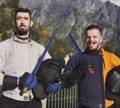 A couple of Fenciatori. With @virtualfechtschule #historicaleuropeanmartialarts #historicalfencing 