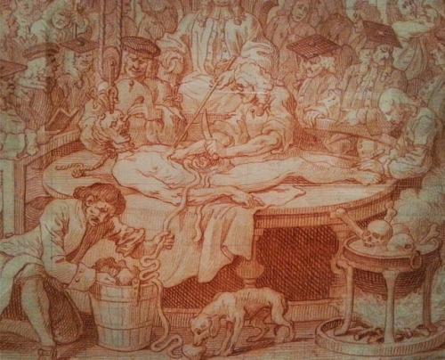 Red chalk drawing by William Hogarth for his circa-1750 etching The Reward of Cruelty.#williamhoga