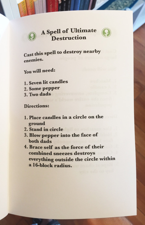 cosmicshenanigans: yzarro: obviousplant: I made a book of “magic spells” and left i