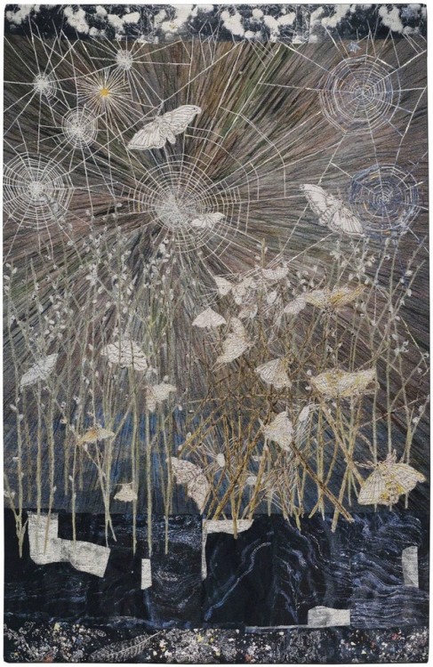 thunderstruck9:Kiki Smith (American, b. 1954), Spinners (Moths & spiders webs), 2014. Cotton Jac