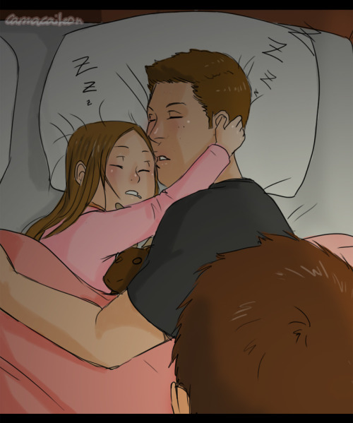 camacaileonne: Destiel parenting AU - Protective Moose has a lot of scars, looks like this wasn&rsqu