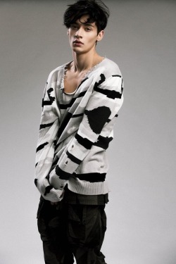 sombre-mais-beau:  Timur Simakov wearing Dead Meat oversized camo knit &amp; DRKSHDW FW12 camo cargo pants. Styled by Adam Niedbal.