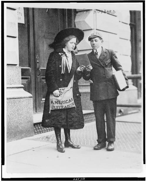 Very young American Suffragette (Library of Congress).