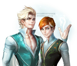 sakimichan:  The Snow Bros : D painted for