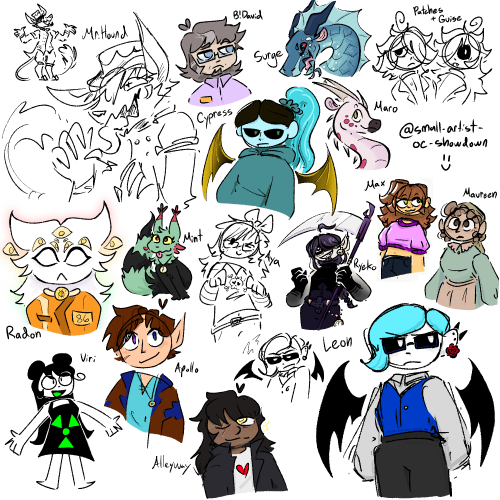More Sketches For @small-artist-oc-showdown!! And Yes, You Are Welcome To Put These On Toyhouse N Other