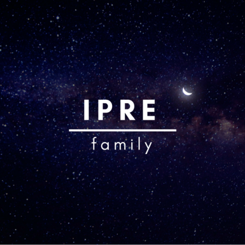 [image: White text that reads “IPRE family” against a dark starry background.]i saw seven birds | a 