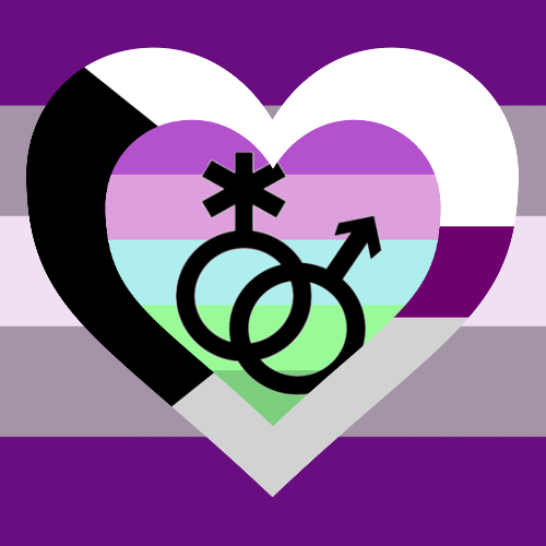 queerlection:[Image description - Images of a greysexual pride flag with a heart shaped demisexual a