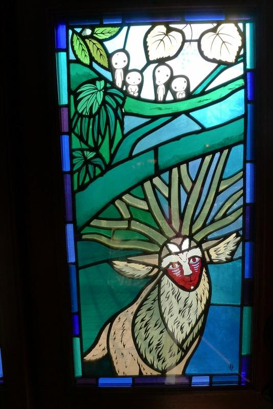 microbe:  Close ups of stain glass window detail at the Studio Ghibli Museum in Mitaka.