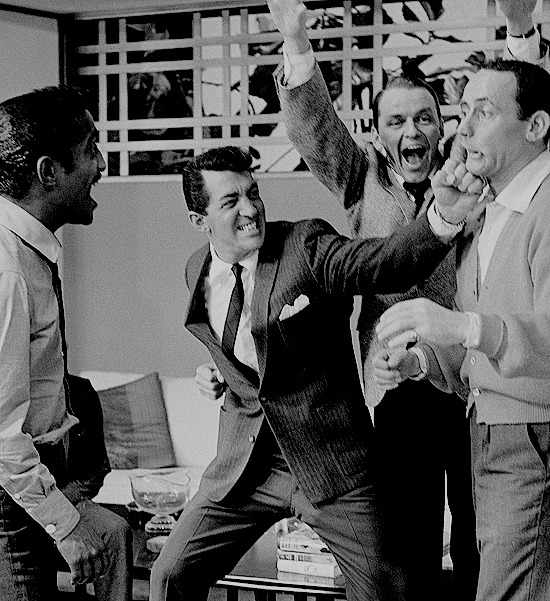 iamdinomartins:    Sammy Davis Jr, Dean Martin, Frank Sinatra, and Joey Bishop 