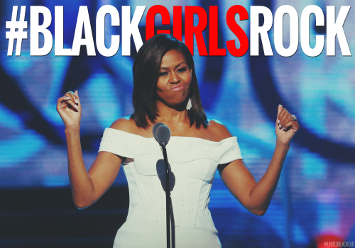 blackoutforhumanrights:Michelle Obama celebrated the beauty, power and tenacity ofblack women while 