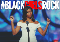 blackoutforhumanrights:Celebrate Easter later today by celebrating talented and beautiful black women at Black Girls Rock! Michelle Obama celebrated the beauty, power and tenacity of black women while spreading her own message of education for girls at