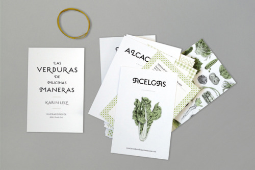 Mot from Spain designed this award-winning vegetables cook book with poster, postcards etc with Juli