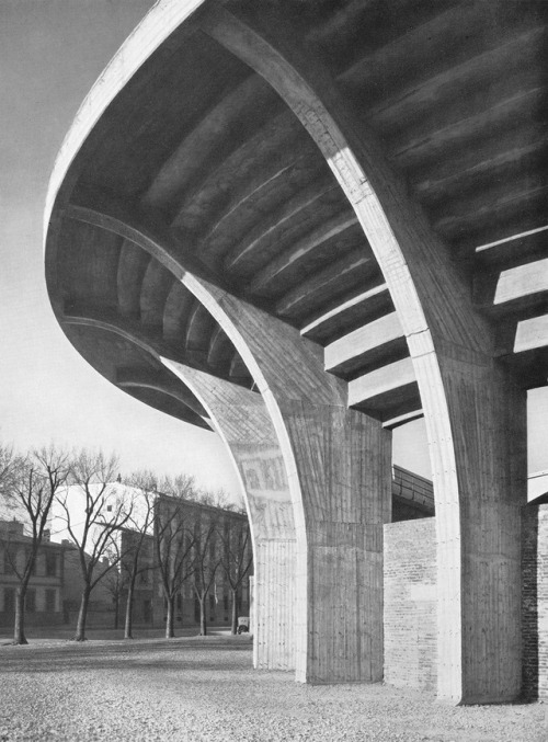 wmud: pier luigi nervi - cantilevered seating support, municipal stadium, florence, italy, 1930-32