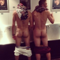 instalads:  Mates peeing with their pants down. 