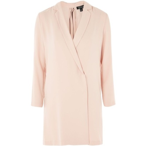 TopShop Bow Back Blazer Dress ❤ liked on Polyvore (see more pink bow back dresses)