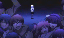 coruscant-sky:  Angel Beats! Ep. 4.5/13 — Stairway to Heaven // AB gif-set per