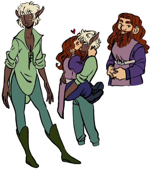 faenova:elf and dwarf ladies that got randomly doodled