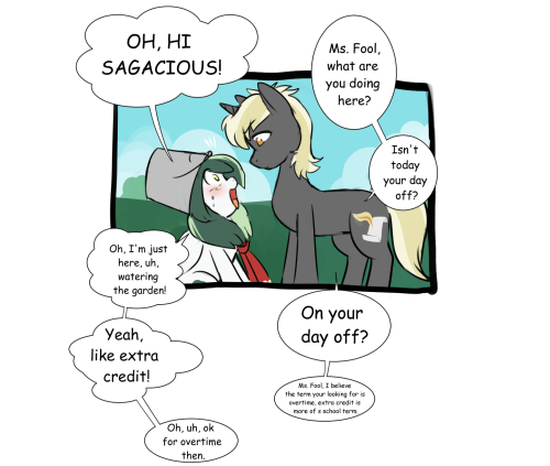 ask-the-clueless-pony:  (Mod: A new challenger approaches!)   omg that first panel, too cute, can’t handle >W< <3