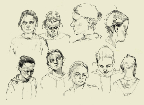 Some female character designs/explorations from a few years ago. They are meant to be animated in th