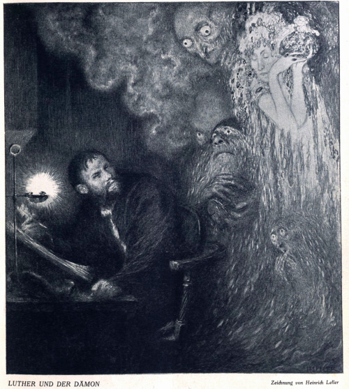 Heinrich Lefler (1863-1919), &lsquo;Luther und der Dämon&rsquo;, from Die Muskete, May 29, 1930Sourc