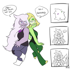 kkhoppang:  amethyst + peridot fusion   